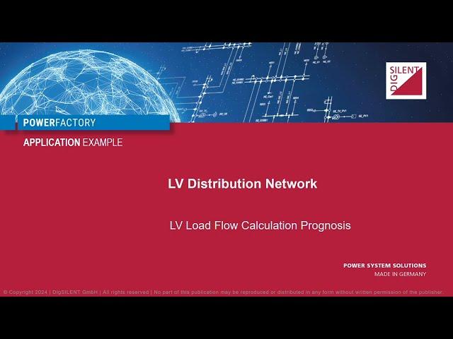 PowerFactory – LV Distribution Network – LV Load Flow Calculation Prognosis