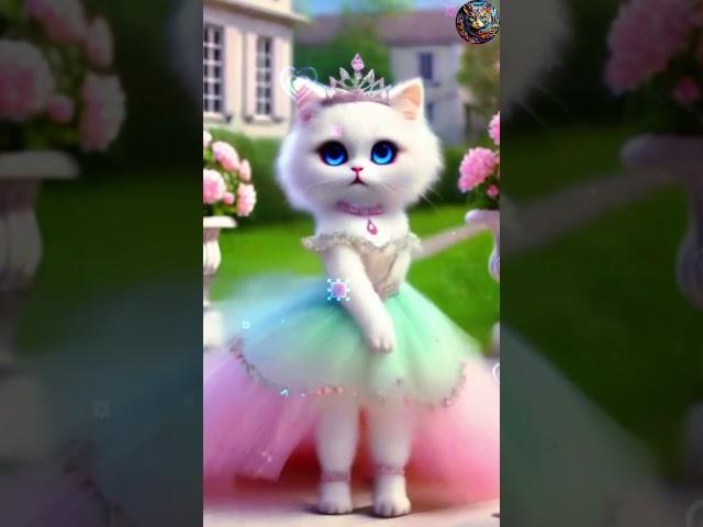 Wow! So Beautiful cat dance  #aicat #dancingcat #shorts