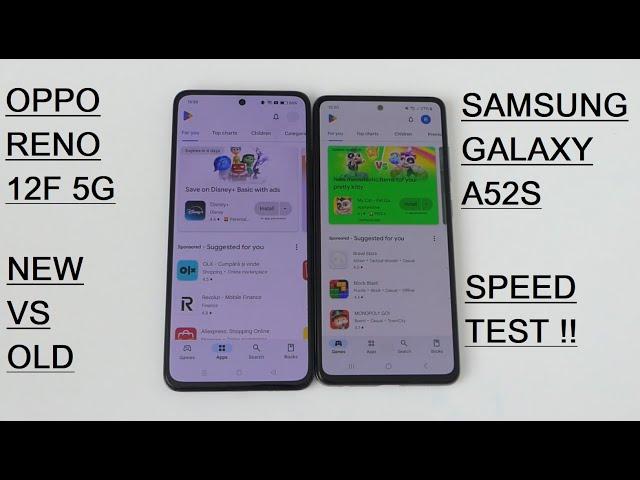 OPPO Reno 12F 5G vs Samsung A52S - SPEED TEST ! New vs Old Generation! Big Difference?