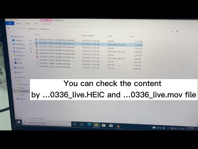 How to view live photo on PC?