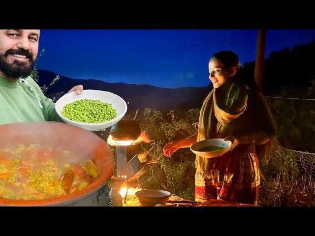 Khet ka Chholiya Pulao.. Cooking on Rocket Stove 