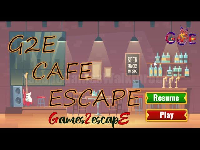 G2E Cafe Escape Walkthrough [Games2Escape]