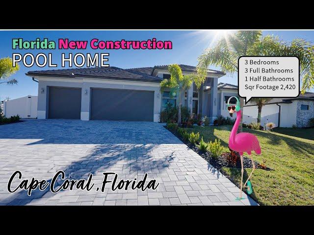 Cape Coral Florida Stage Pool Home for Sale - Luxury & Elegance