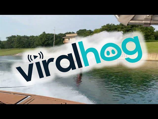 Elite Water-Skier Slalom Skiing || ViralHog