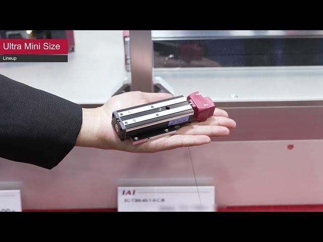 EC Mini, Small, Ultra Mini Size Electric Cylinders (cut from 2022 iREX IAI Booth Digest, 04)
