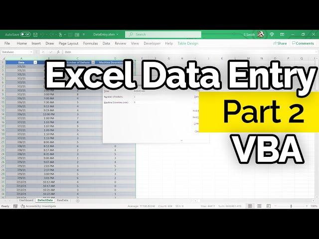 Using VBA to Enter Data into an Excel Table