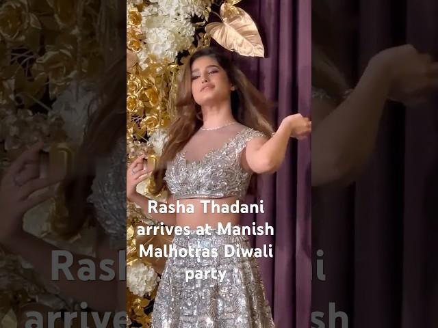 Raveena Tandons daughter Rasha Thadani arrives at Manish Malhotras Diwali party