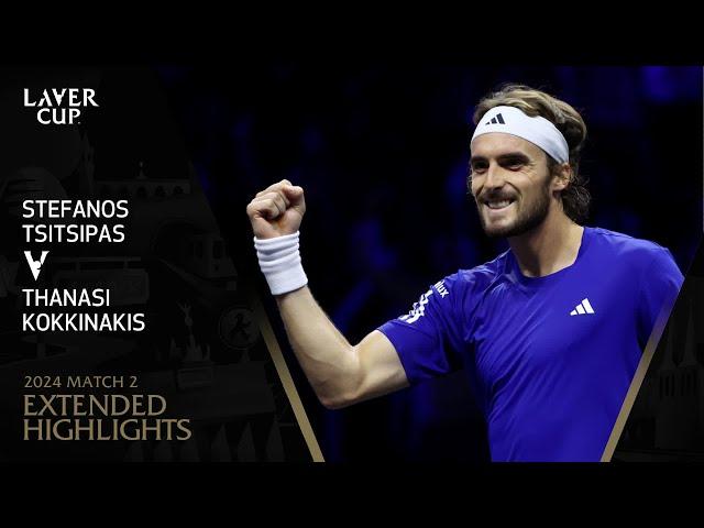 Stefanos Tsitsipas v Thanasi Kokkinakis Extended Highlights | Laver Cup 2024 Match 2