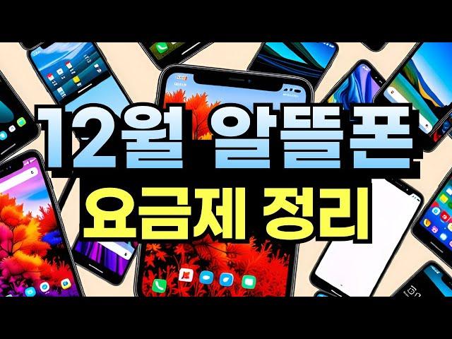 24년 12월 알뜰폰 요금제 추천 / 이번달 싼데?