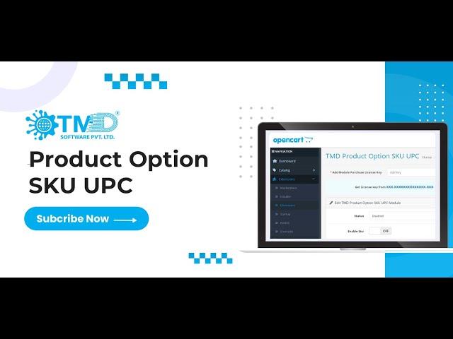 TMD Product Option SKU UPC Tutorial Configuration and Usage