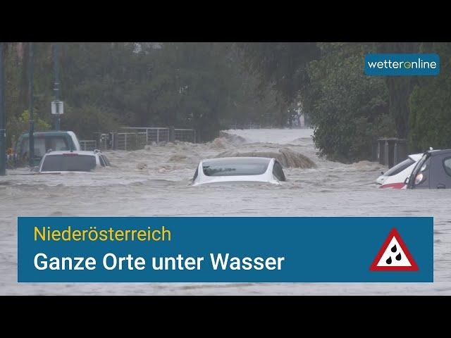 Ganze Orte in Niederösterreich stehen unter Wasser