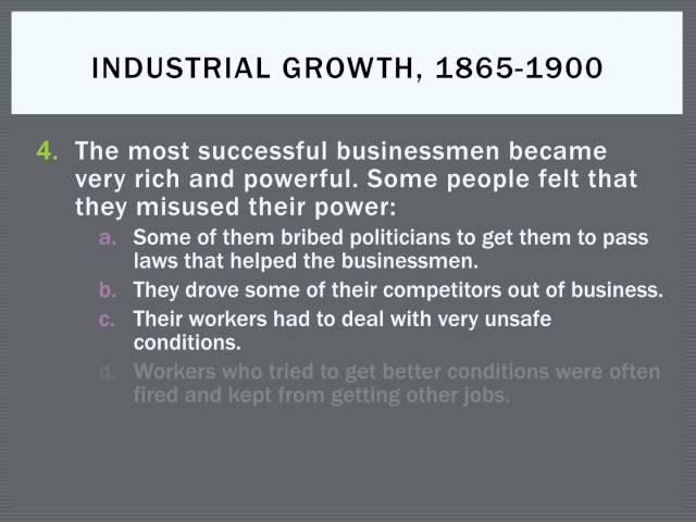 Industrial Growth, 1865-1900