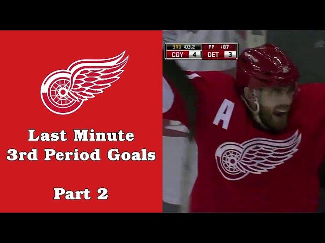 Detroit Red Wings: Last Minute 3rd Period Game-Tying Goals