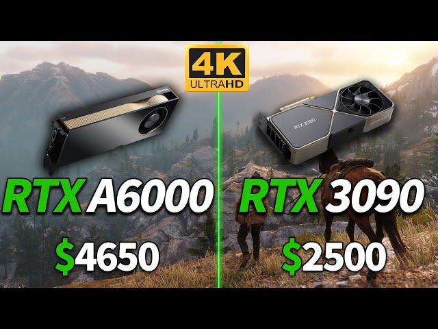 $4650 RTX A6000 vs $2500 RTX 3090 | Test in 9 Games | 4K