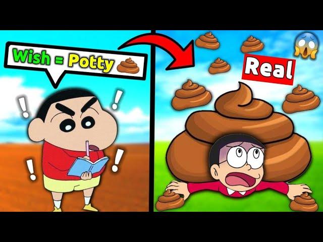 Anything Shinchan Write Became Real  || Funny Game Roblox 