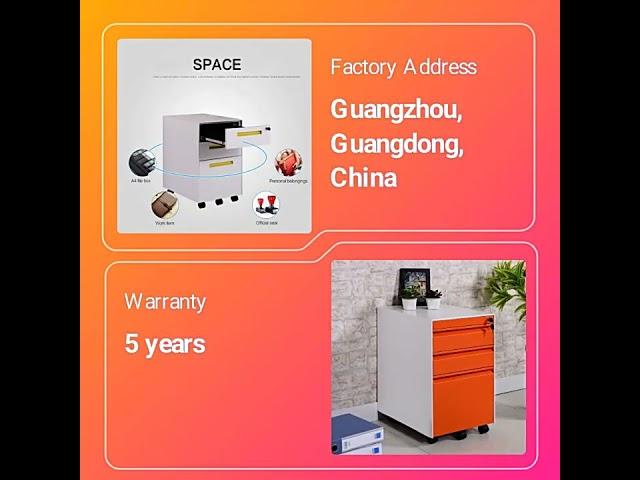 Iron File Cabinet Metal File Cabinet Office Metal Locker with 3 Mobile Shelves for Documents