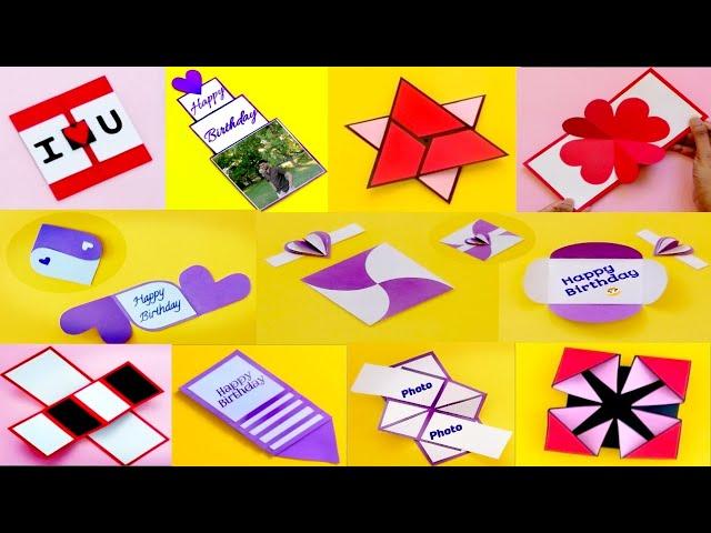 How to make 10 different cards for scrapbook|explosion box card ideas|DIY|Handmade cards