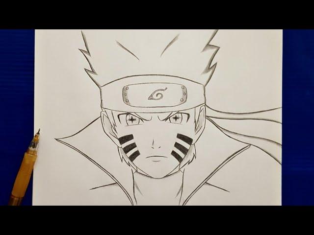 how to draw Naruto ( Six Paths Sage Mode ) | Naruto step by step | easy tutorial