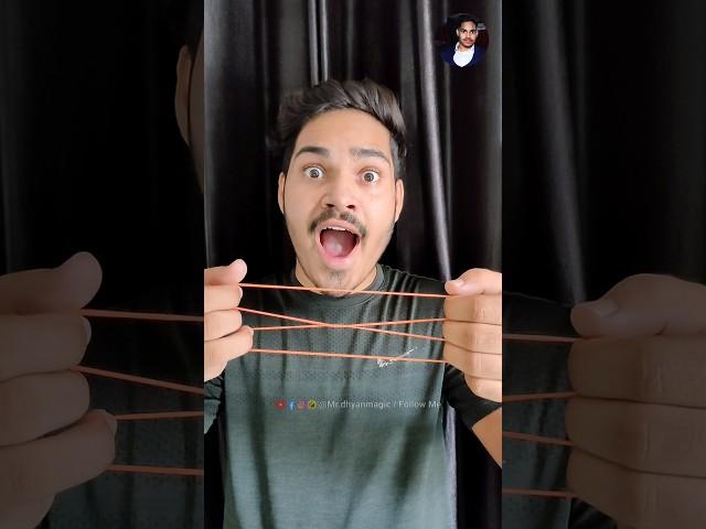 Rubber band MAGIC  | Tutorial  | #shorts Mr dhyan magic