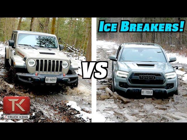 Toyota Tacoma TRD Pro vs Jeep Gladiator Mojave - Off-Road Showdown in Ice, Mud & Snow!