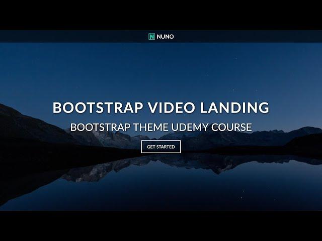 Full Screen Video Background Landing Page Website - HTML, CSS & Bootstrap