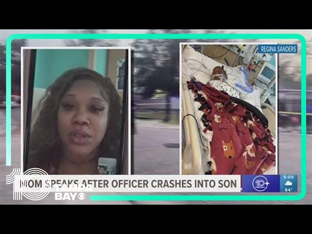 Mother speaks out after child was seriously hurt in dirt bike crash involving Sarasota police office