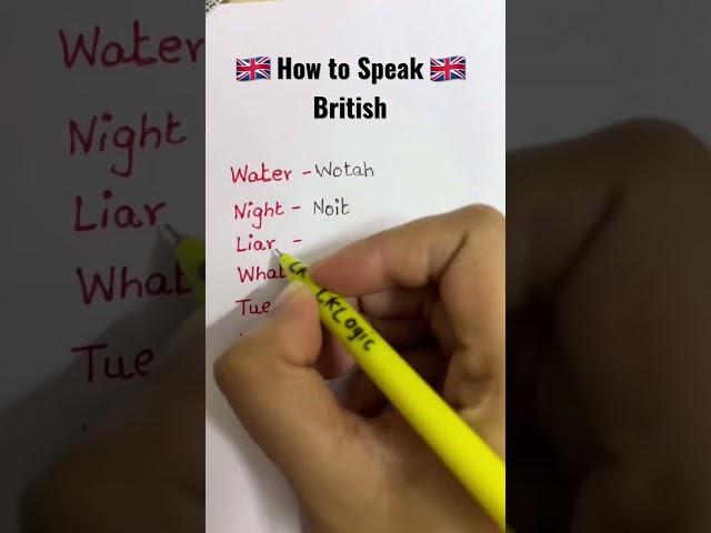 How to speak British?