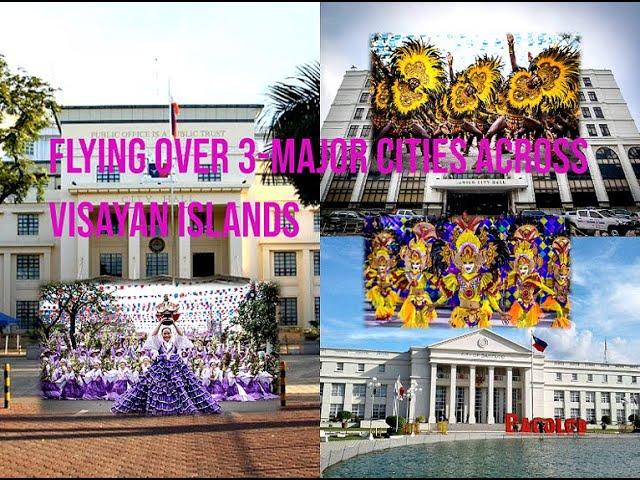 FLYING OVER 3-MAJOR CITIES  IN THE VISAYAS REGION(Bacolod, Iloilo & Cebu)  HD Drone Video