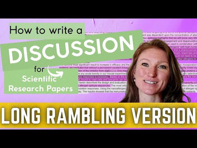 How to write a DISCUSSION for scientific research papers | Step-by-step breakdown