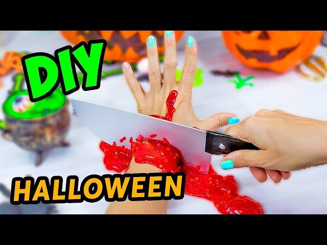 5 DIY Поделки на Хэллоуин своими руками 2021 страшные Слаймы и Пранки для Halloweena