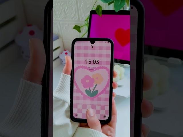 make your android homescreen aesthetic  cute pink flower theme 