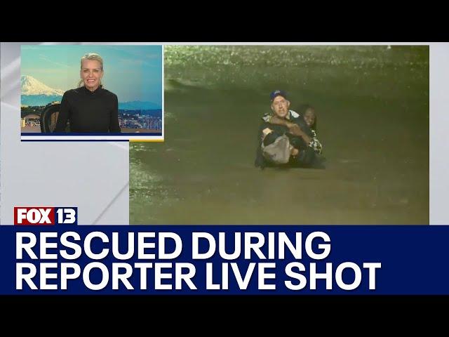 WATCH: Weather reporter rescues woman during live shot in GA