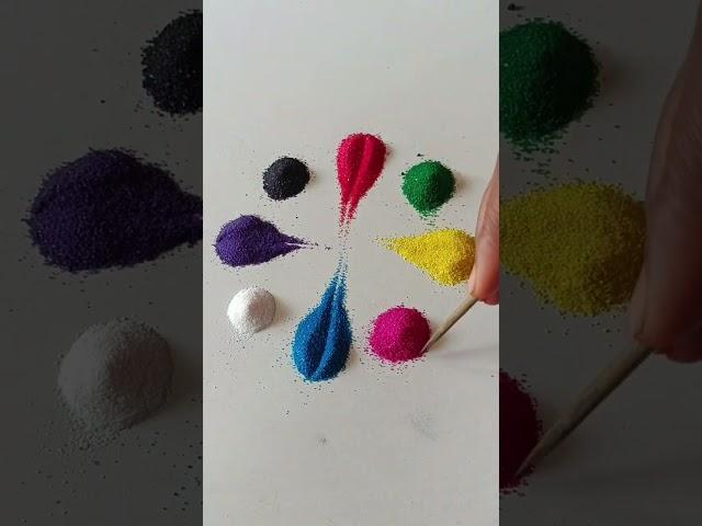 Simple Rangoli| Satisfying Rangoli|Easy Rangoli Tips and Tricks| ASMR #rangoli#satisfying#asmr#viral