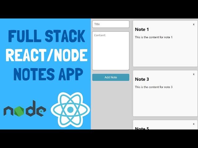 Full Stack React Node Project | Build a Notes App from Scratch for your Portfolio