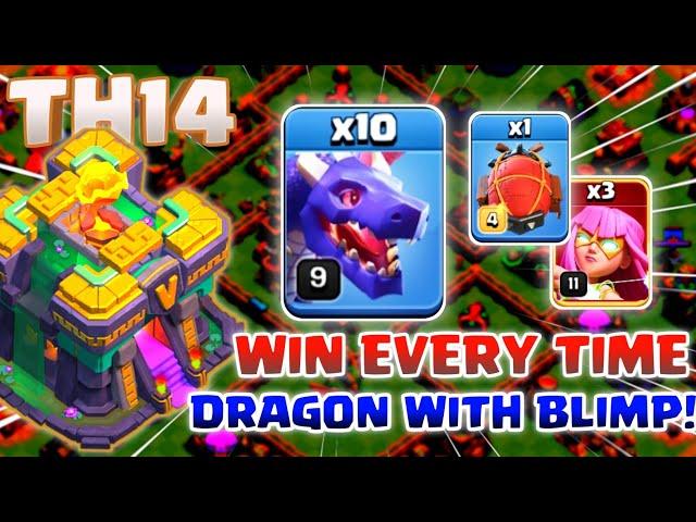 TH14 Dragon with Blimp Attack strategy | WIN EVERY TIME!