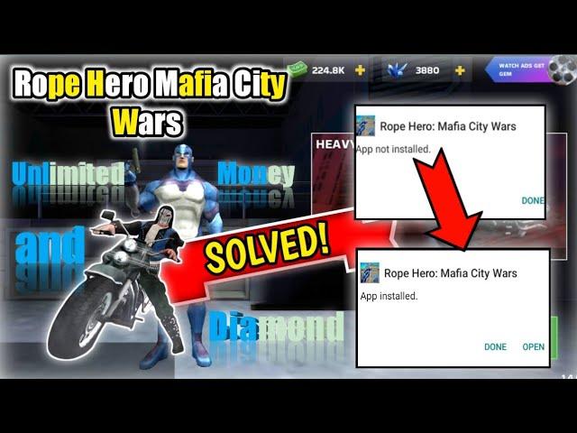 Issue Solved !  | unlimited money  and diamonds  in Rope Hero Mafia City Wars | DK Gamezone