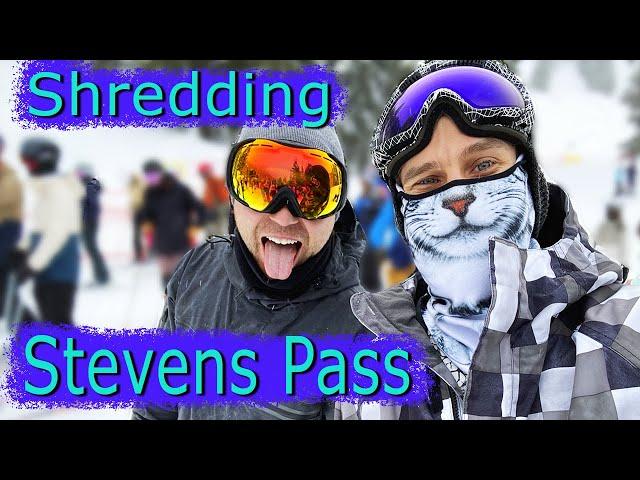 Shredding Stevens Pass, Snowboarding Adventure Vlog