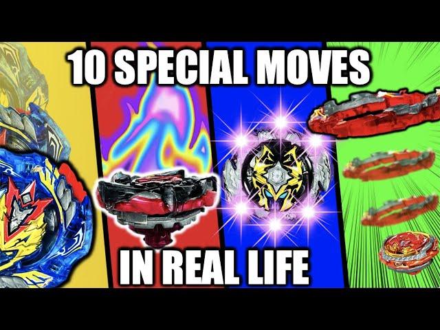 Learning 10 Beyblade Burst Turbo Special Moves IN REAL LIFE