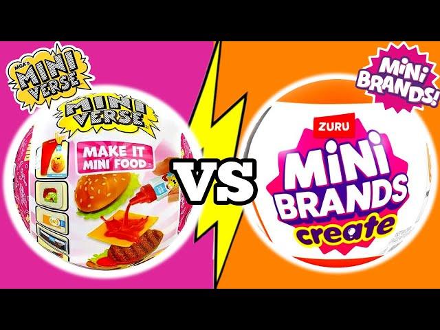 MINI VERSE VS MINI BRANDS CREATE!! HONEST REVIEW!!