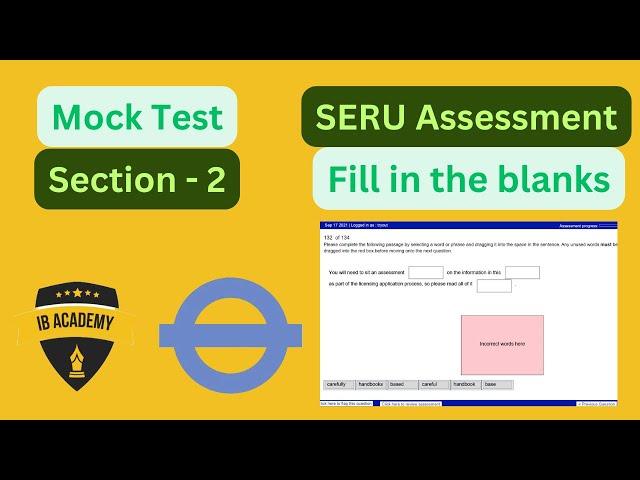 Old version Section-2 Fill in the blanks - SERU TFL- Mock Test #Seruassessmenttfl, #tfl, #phv, #seru