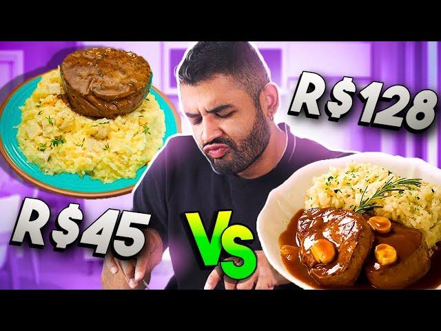 PRATO CHIQUE CARO VS BARATO - MEDALHÃO COM PIAMONTESE - 130 REAIS VS 45 REAIS