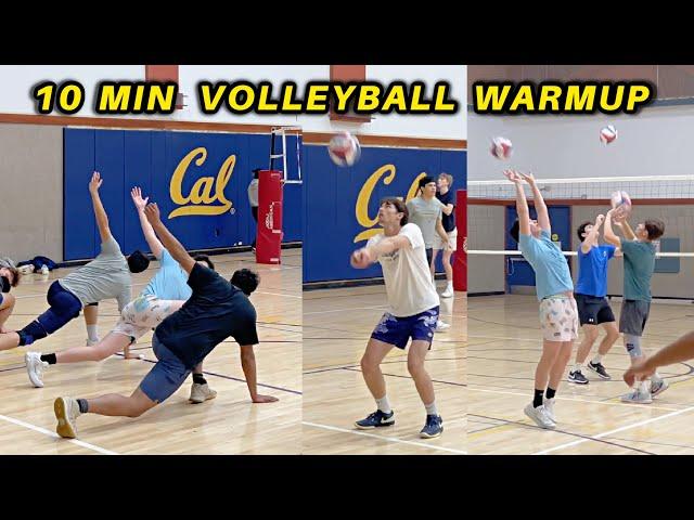 Volleyball Team Warmup (10 minutes) | UC Berkeley Men's Practice (Part 1)