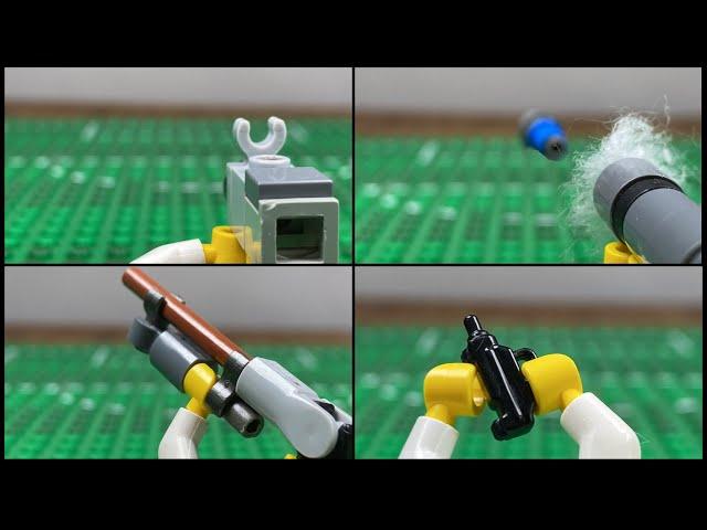 Lego first person stop motion weapons tests Part 5