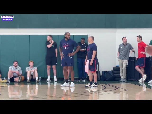 KAWHI LEONARD, PJ TUCKER & BONES ARE SPOTTED IN THE CLIPPERS FIRST DAY OF OFF SEASON TRAINING CHAMP