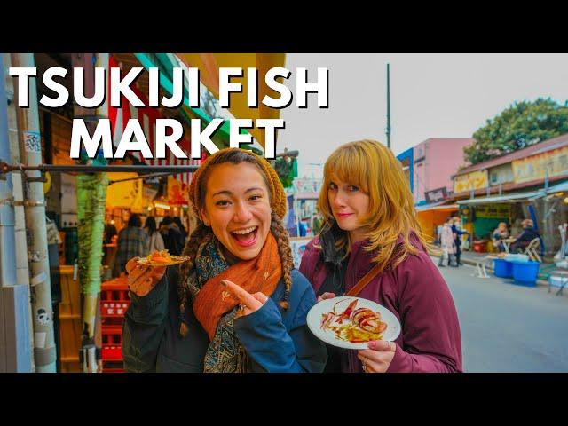 MY SISTER'S FIRST TIME OUT OF THE US (Tokyo fish market)