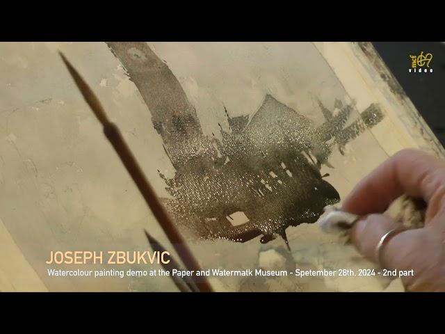 Joseph Zbukvic watercolour painting demo at the Paper and Watermark Museum - 2nd part