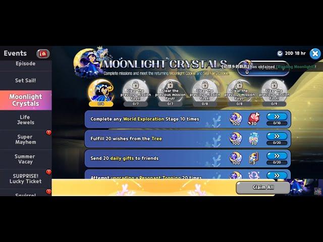 Event: Moonlight Crystal Missions & How to Upgrade Resonant Toppings - Cookie Run Kingdom