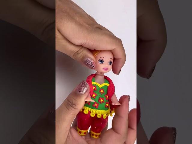 Colourful Rainbow Doll Making With Super ClayOld Barbie Doll Makeover To Beautiful Rainbow Girl