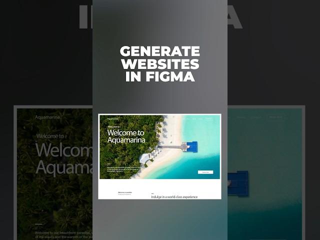 Generate websites on #figma with Dora AI  plugin #tutorial #website #webdesign #design