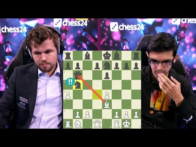 Magnus Carlsen Queen Sacrifice against Anish Giri | Meltwater CCT Finals (2021)